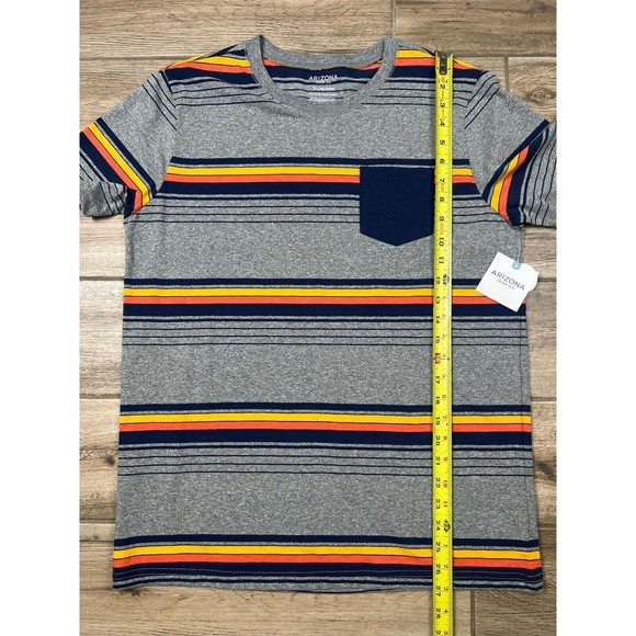 Arizona Jeans Co Crew Neck T-Shirt Retro Surf Style Stripes Size XL Boys NWT - Picture 4 of 9